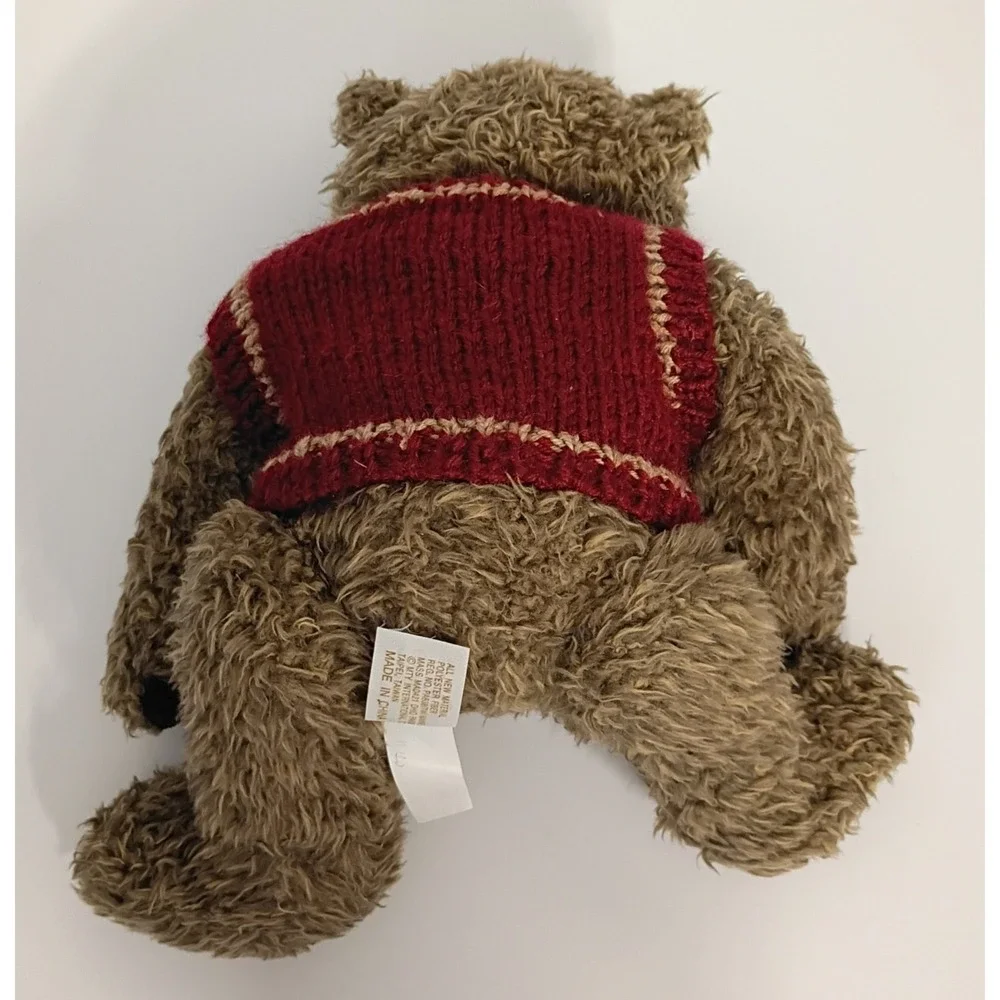 DanDee Collector's Choice Plush Stuffed Brown Teddy Bear Red Sweater 10